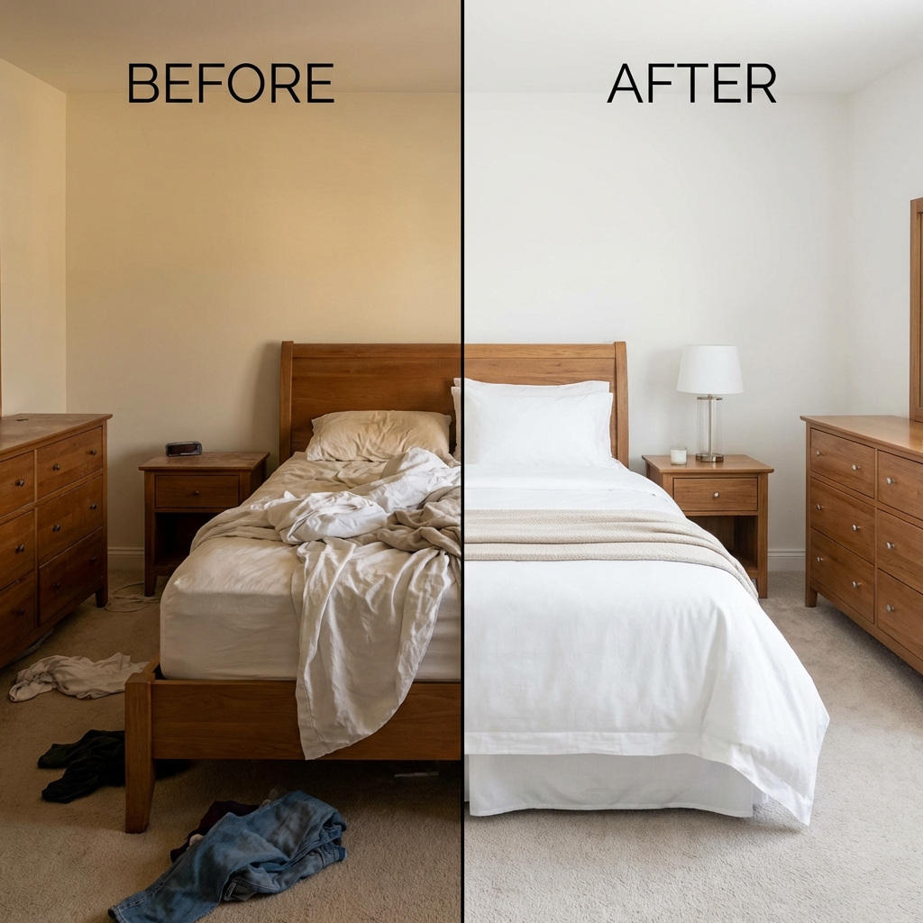 Bedroom deep clean